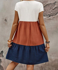 Print V-neck Dress For Women