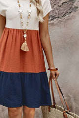 Print V-neck Dress For Women