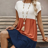 Print V-neck Dress For Women